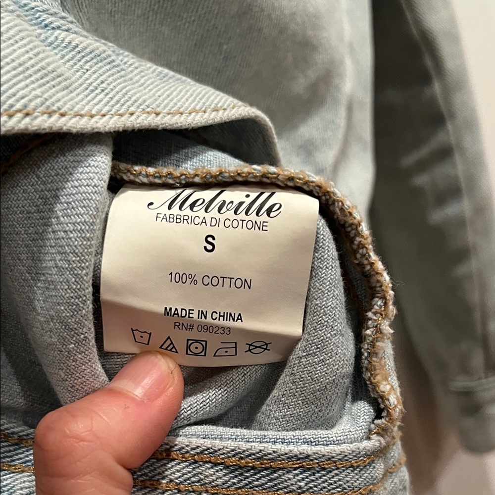 Bleached Denim Jacket With Alien Patch - image 8